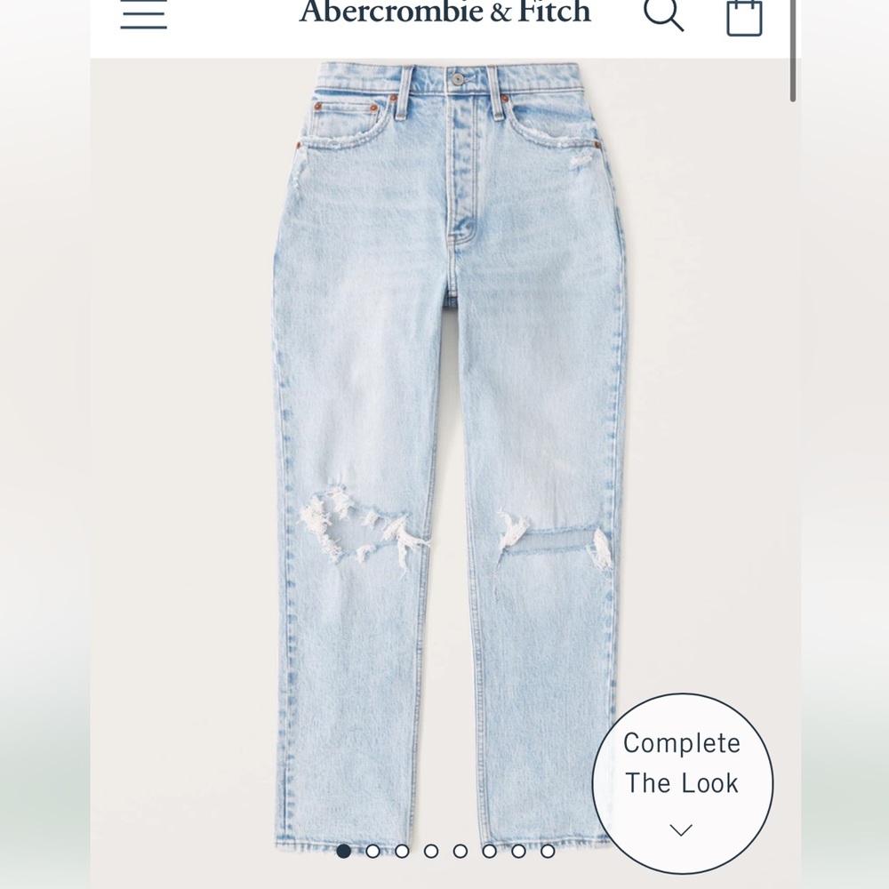 Ripped Abercrombie Dad Jean